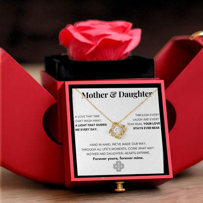 Forever Rose - Loveknot necklace - Mother's day gift