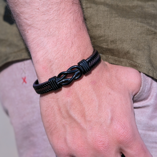 To my Dad - Black Infinity Bracelet - I will always be your little boy