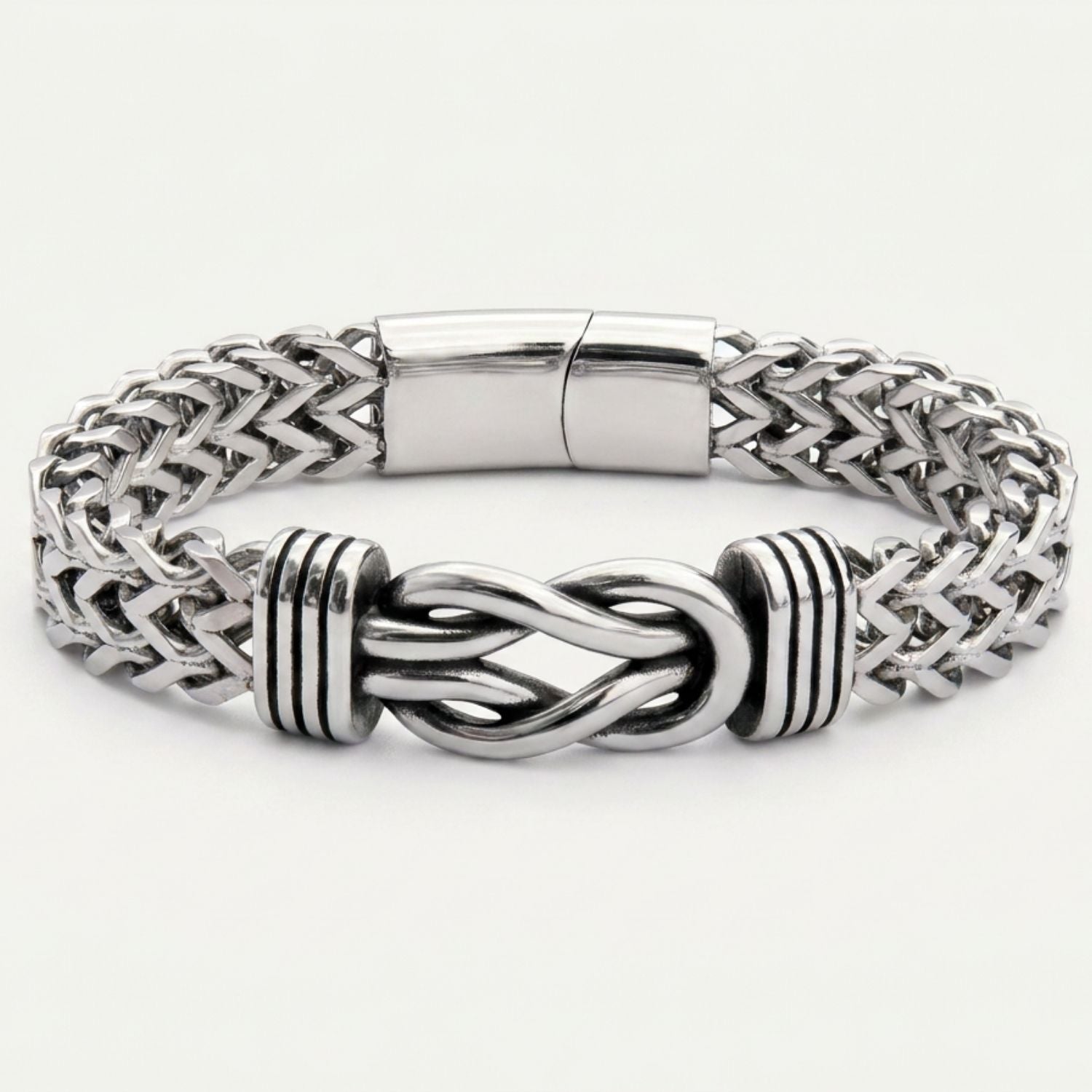 Infinity bracelet styled on wrist