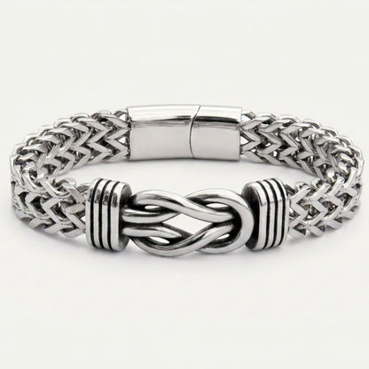 Infinity bracelet styled on wrist