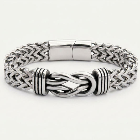 Infinity bracelet styled on wrist