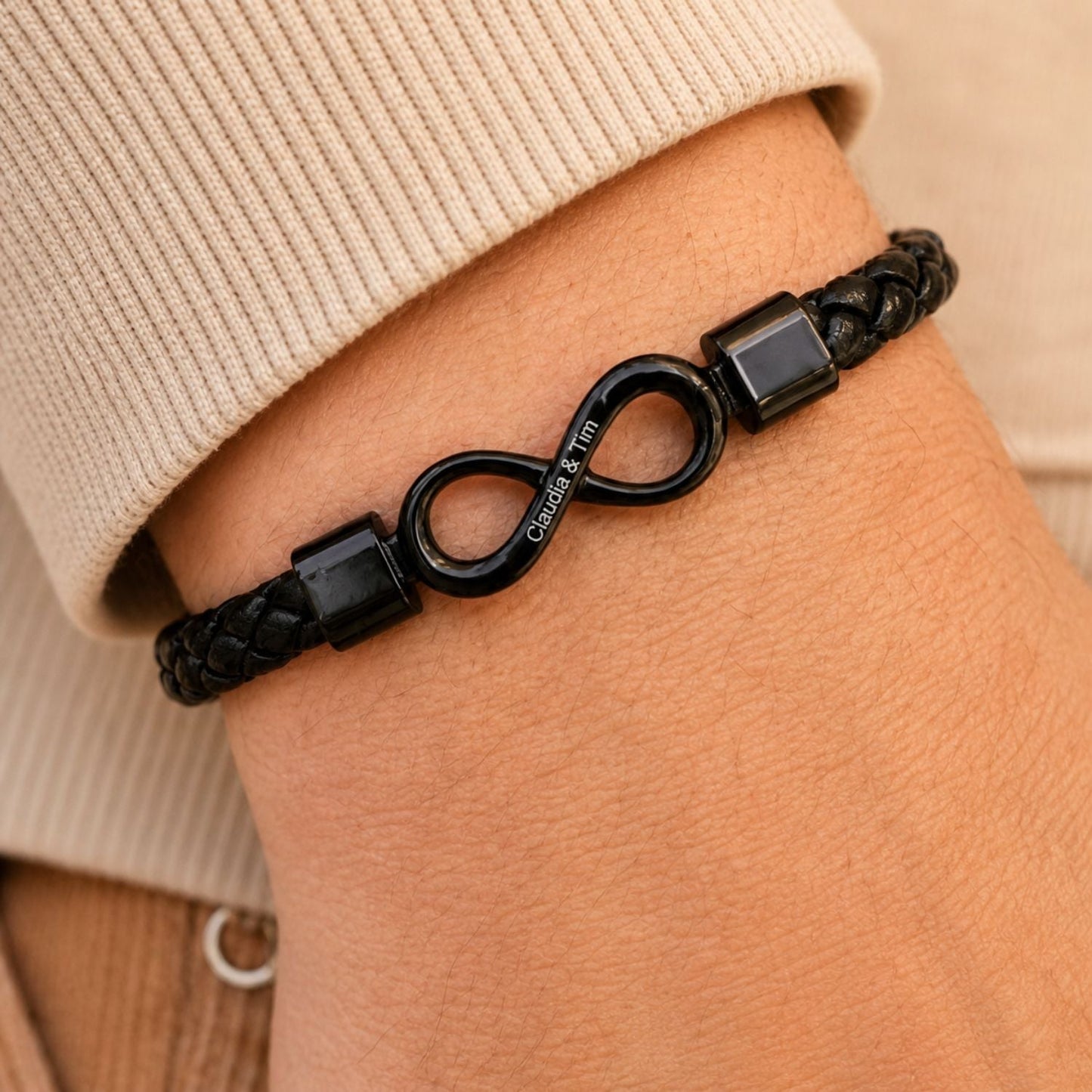 Personalised infinity bracelet, ideal gift for husbands