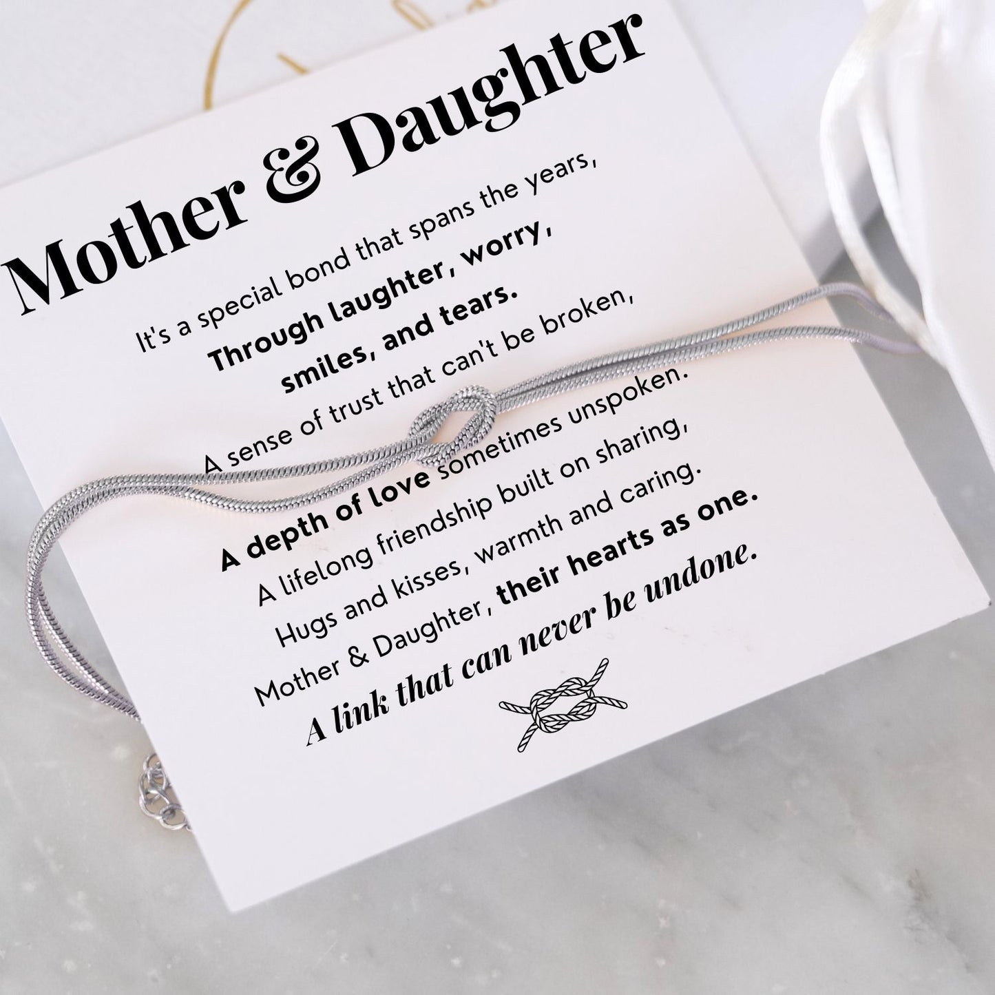Mother & Daughter - Eternal bond - Eternal Knot Bracelet