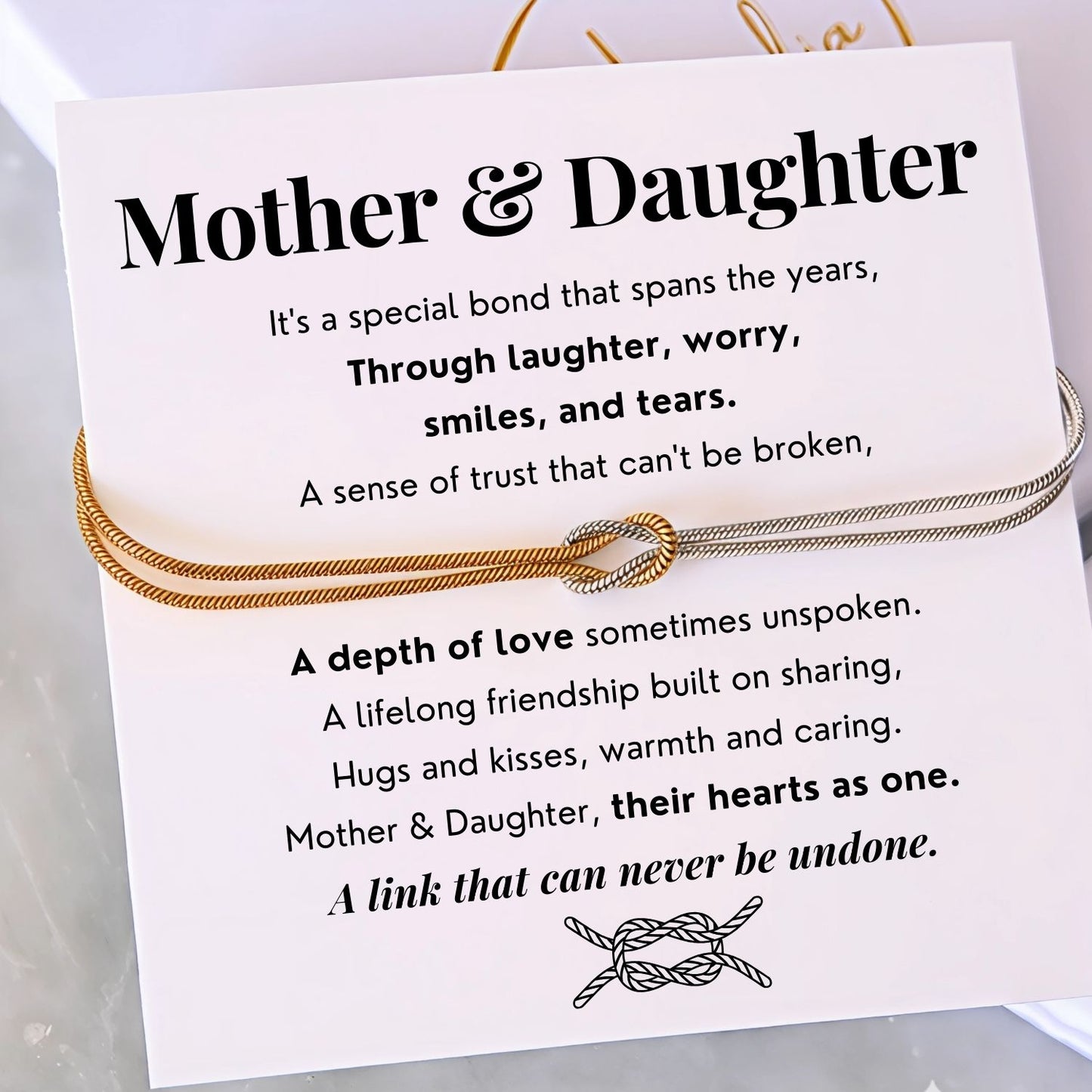 Mother & Daughter - Eternal bond - Eternal Knot Bracelet
