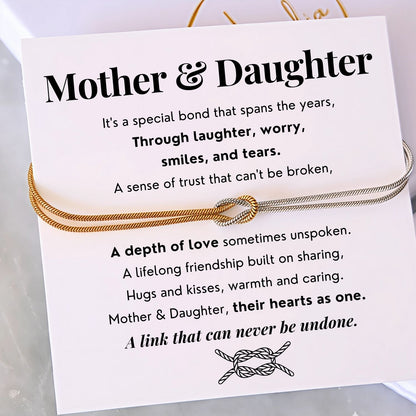 Mother & Daughter - Eternal bond - Eternal Knot Bracelet