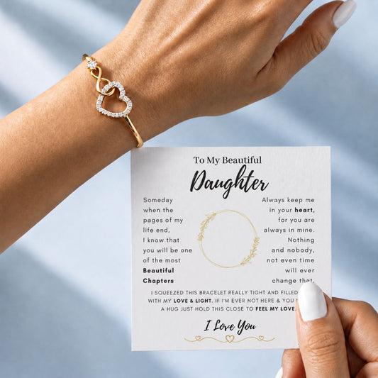 To My Beautiful Daughter - Infinity Heart Bracelet