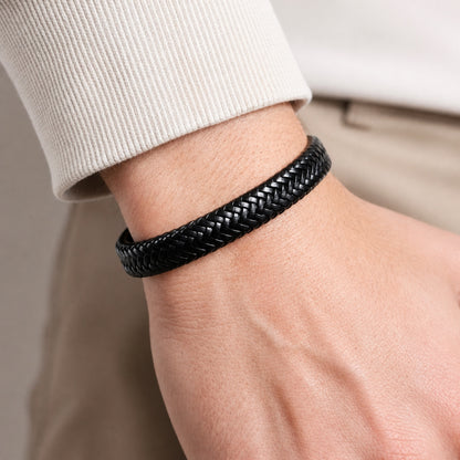 To my Man Black Braided Bracelet