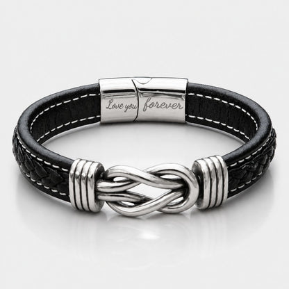 Infinity bracelet close-up detail