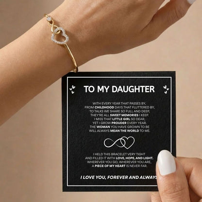 Mother & Daughter - Infinity Heart Bracelet - Black V4