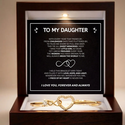 Mother & Daughter - Infinity Heart Bracelet - Black V4