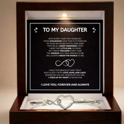 Mother & Daughter - Infinity Heart Bracelet - Black V4
