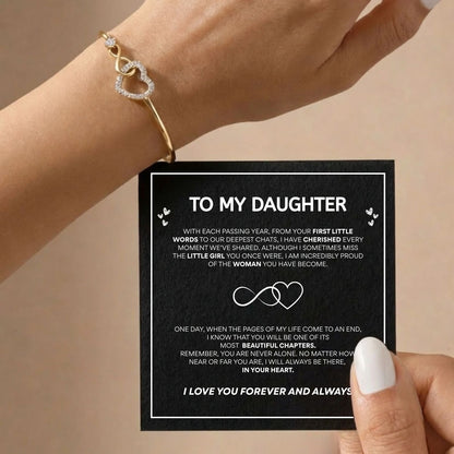 Mother & Daughter - Infinity Heart Bracelet - Black V10