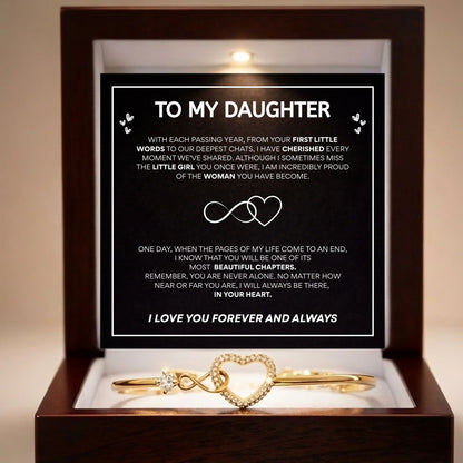 Mother & Daughter - Infinity Heart Bracelet - Black V10