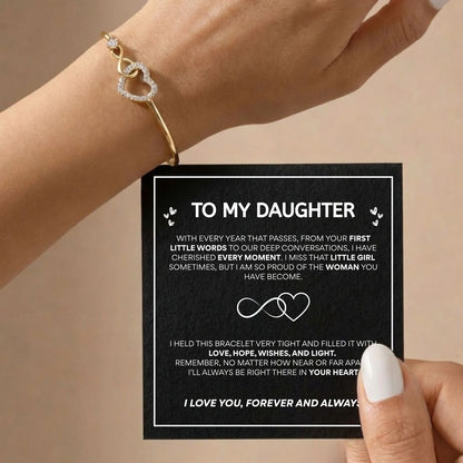 Mother & Daughter - Infinity Heart Bracelet - Black V2