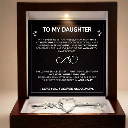 Mother & Daughter - Infinity Heart Bracelet - Black V2