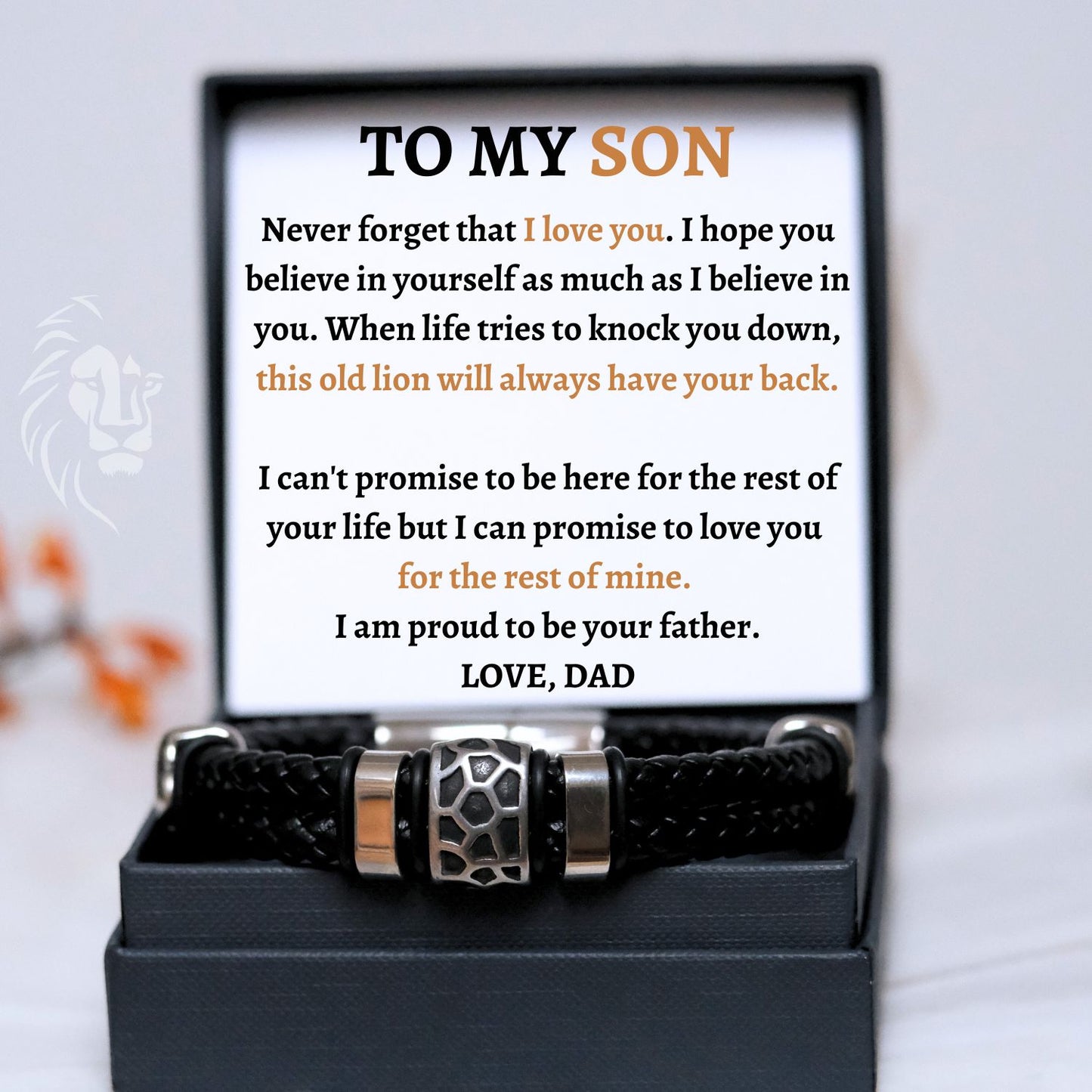 TO MY SON - ALWAYS HAVE YOUR BACK - BRACELET - B14