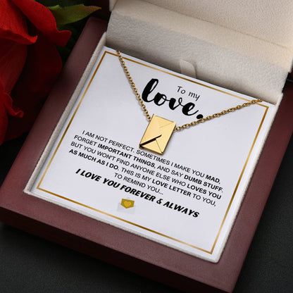 Love Letter Necklace - Premium LED Gift Box Set