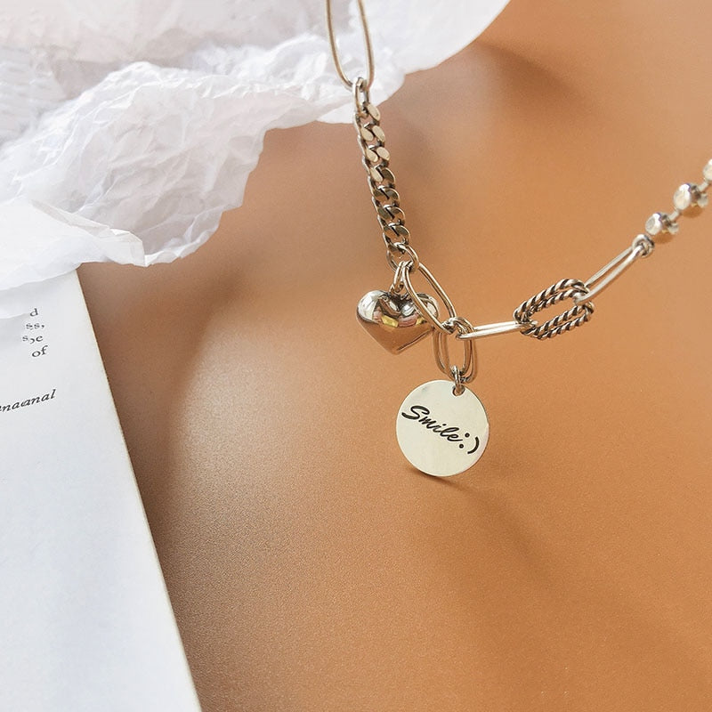 Smile and Heart Charm Bracelet - To My Daughter