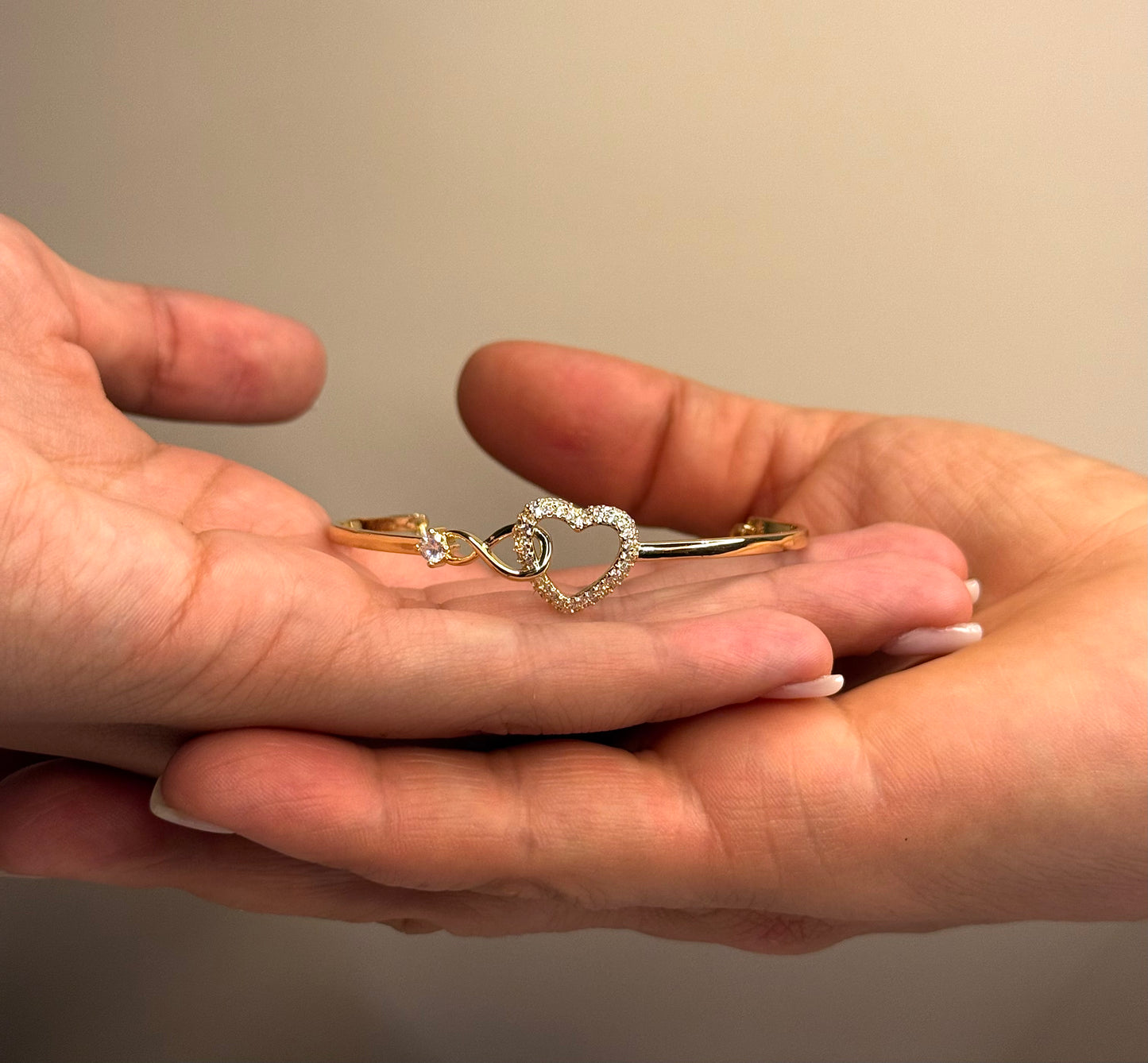 Mother and Daughter- Linked together forever - Infinity Heart Bracelet