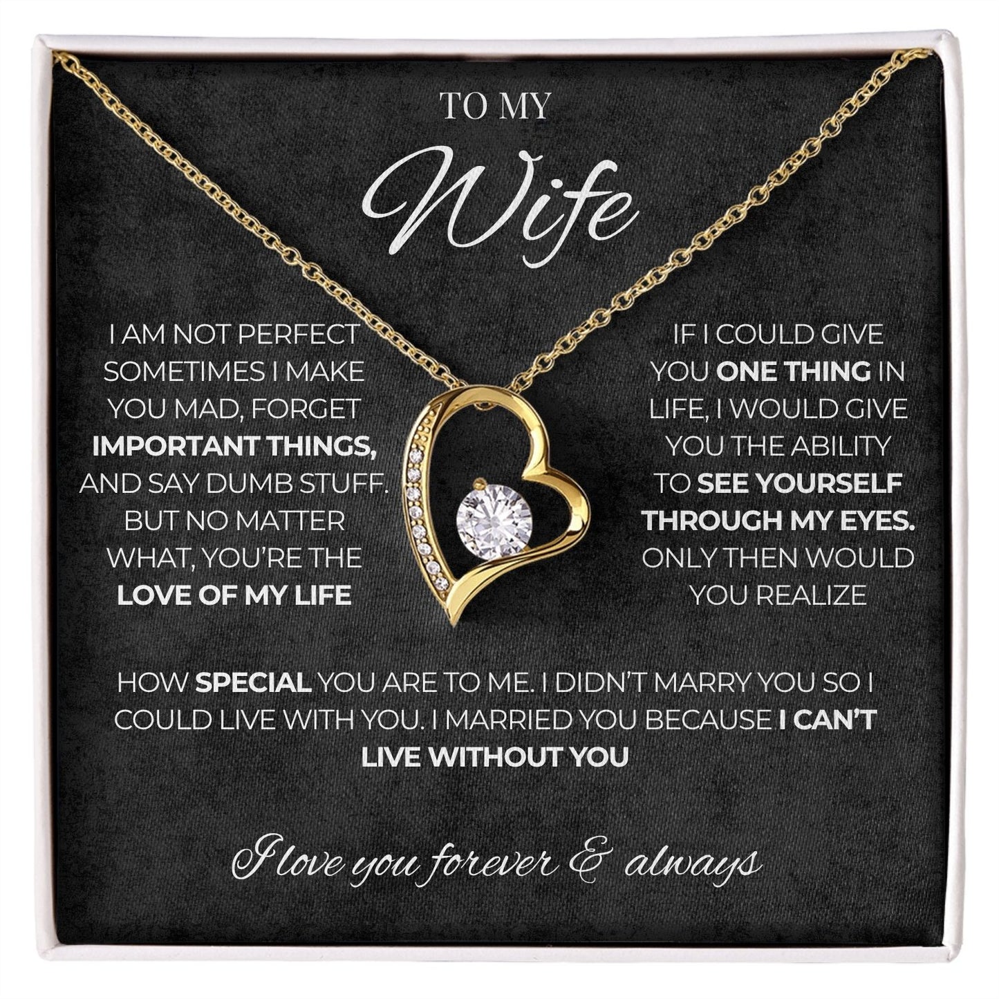 To my wife, I love you forever & always - V2