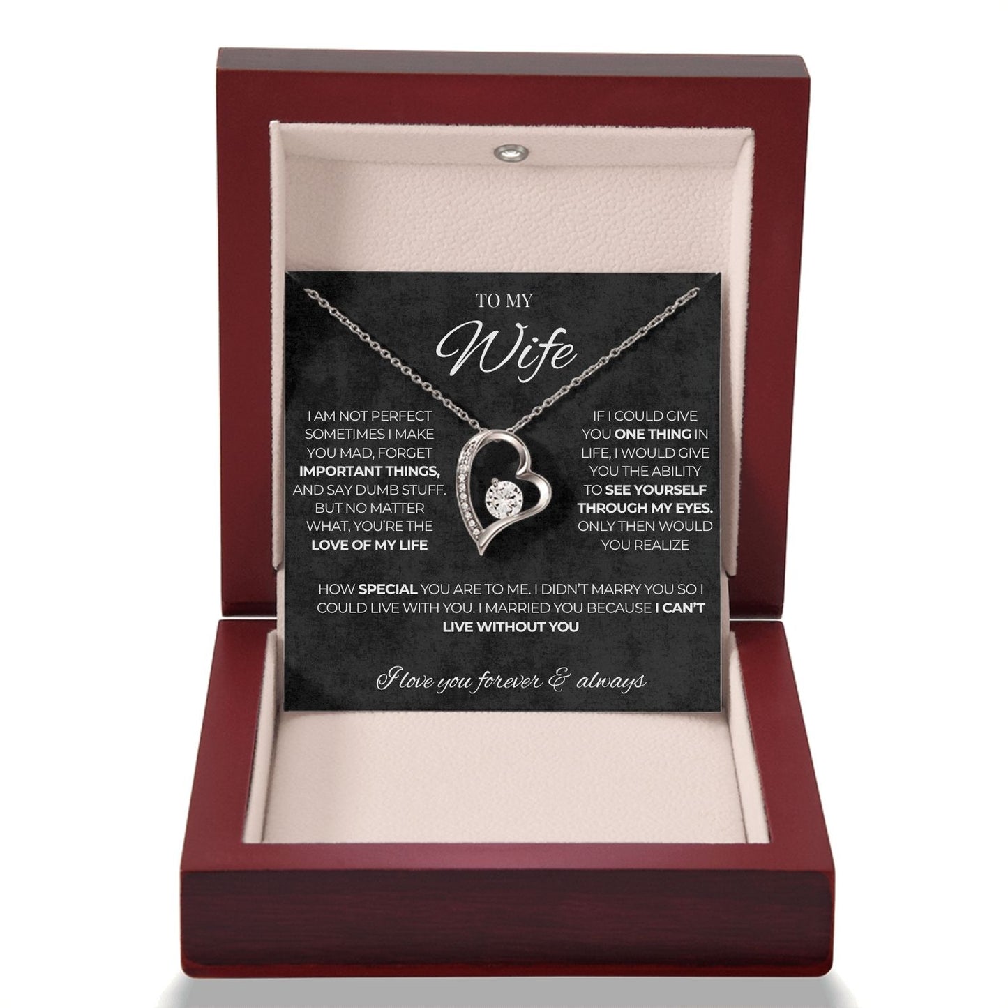 To my wife, I love you forever & always - V2