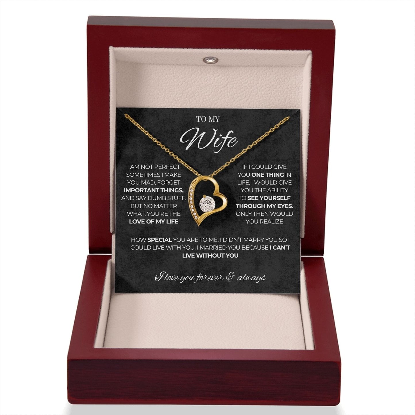 To my wife, I love you forever & always - V2