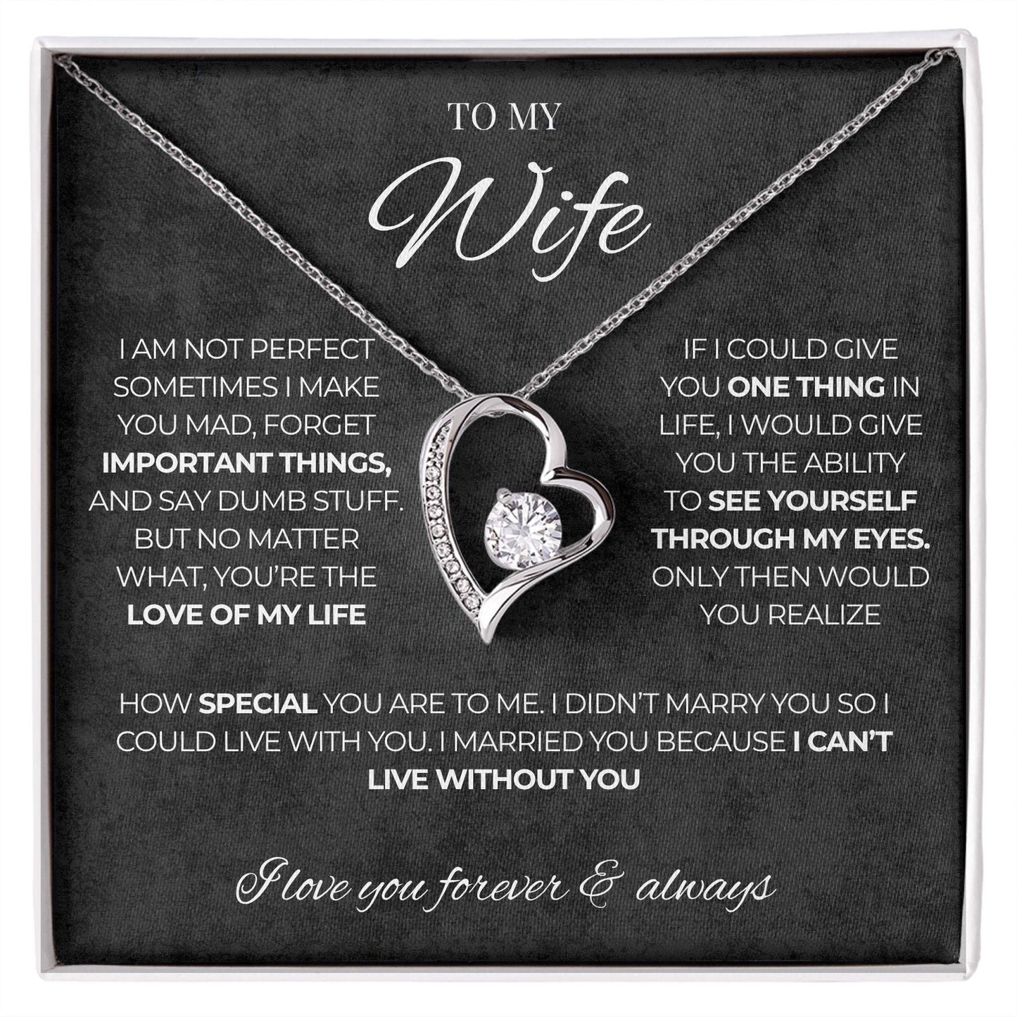 To my wife, I love you forever & always - V2