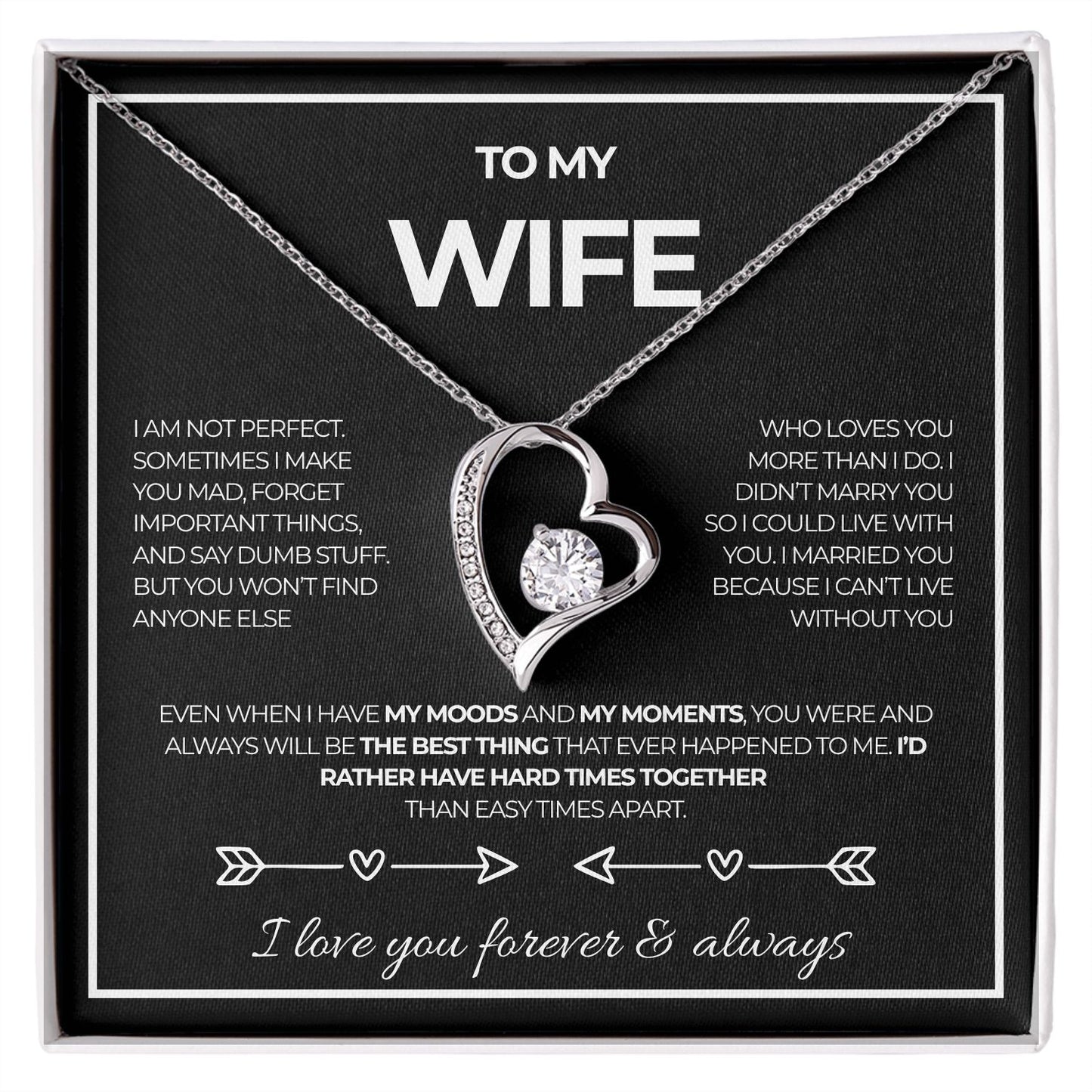 To my wife, I love you forever & always - V4
