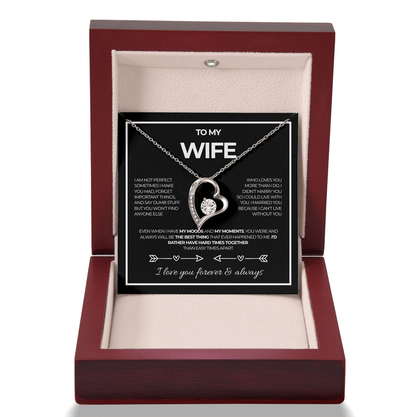 To my wife, I love you forever & always - V4