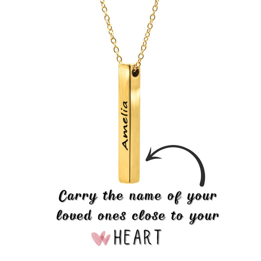 Engraved Bar Necklace