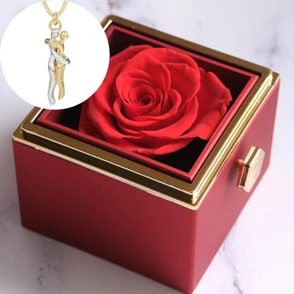 Mini Eternal Rose Box - Hug Necklace