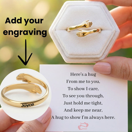 The Hug Ring Engraved