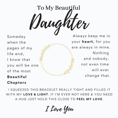 To My Beautiful Daughter - Infinity Heart Bracelet