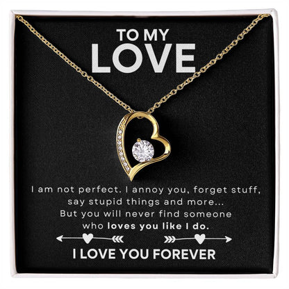 TO MY LOVE - HEART NECKLACE - NEW