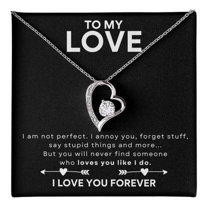 TO MY LOVE - HEART NECKLACE - NEW