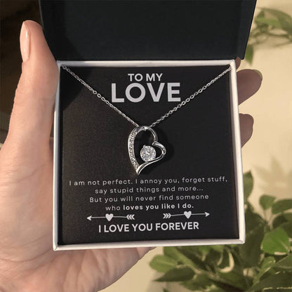 TO MY LOVE - HEART NECKLACE - NEW