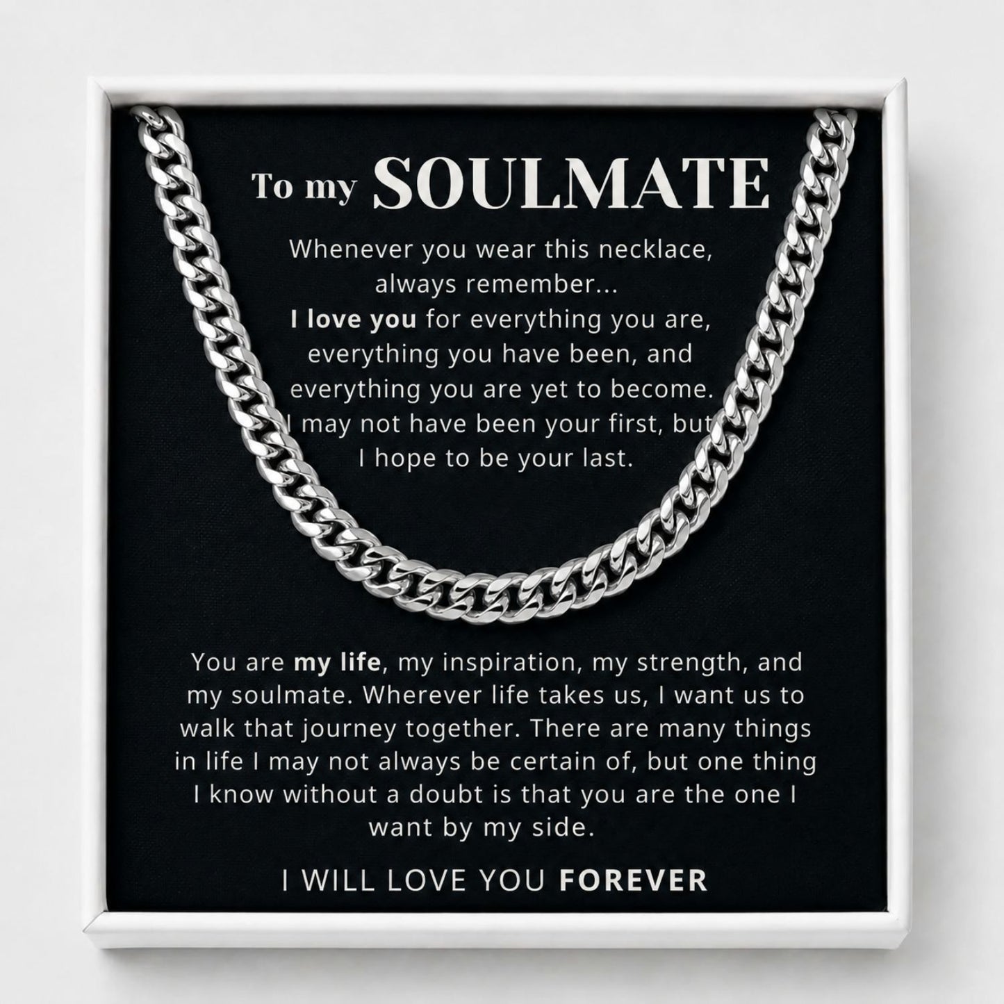 To My Soulmate - Always Remember Chain Necklace