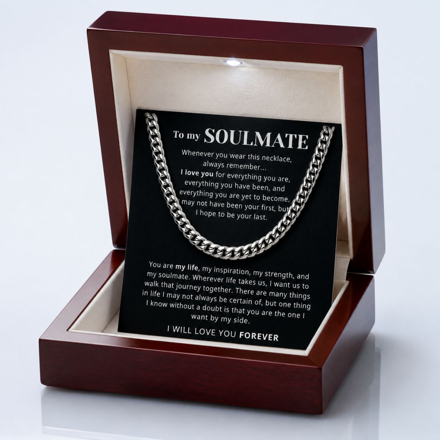 To My Soulmate - Always Remember Chain Necklace
