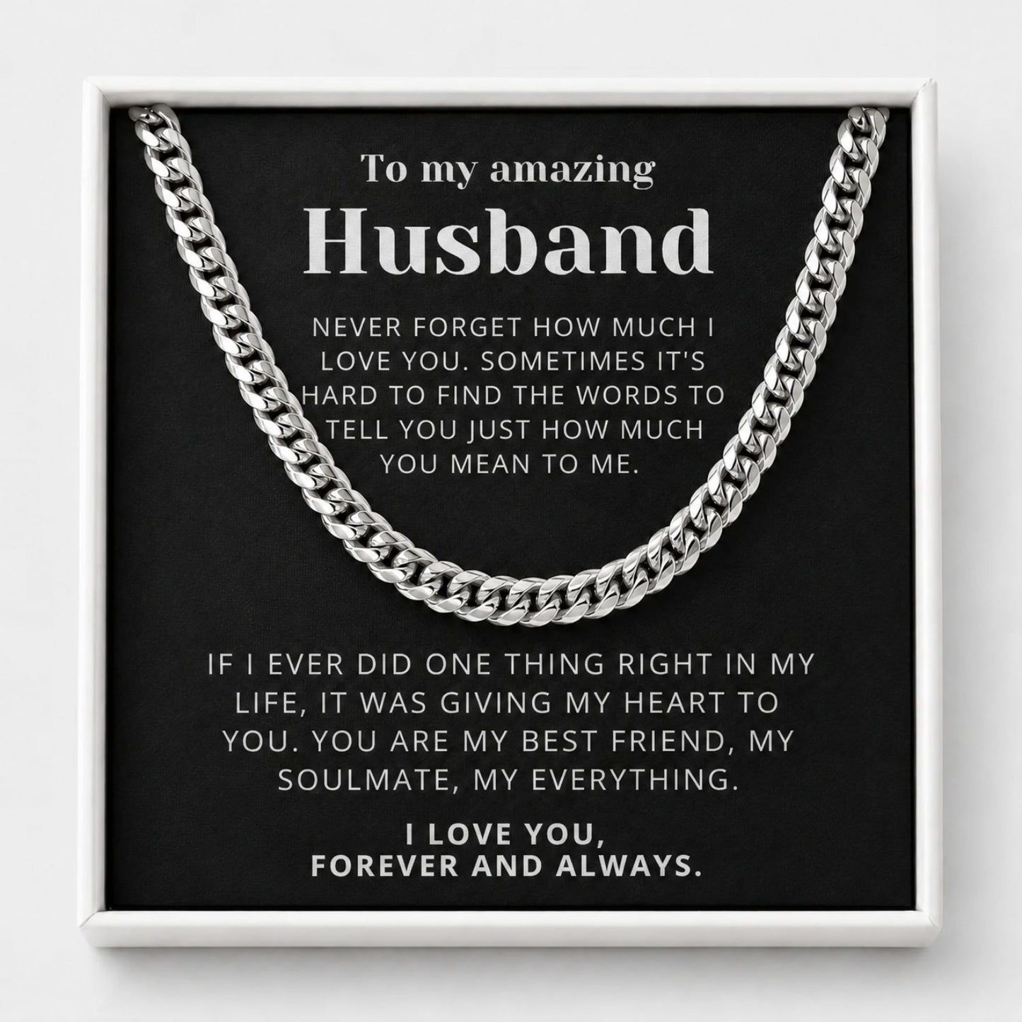 To My Amazing Husband - Chain Necklace