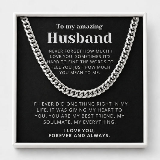 To My Amazing Husband - Chain Necklace