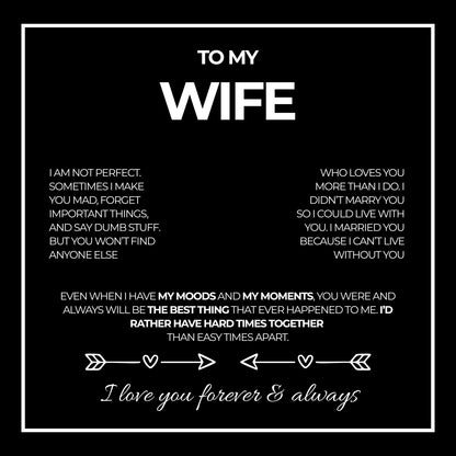 To my wife, I love you forever & always - V4
