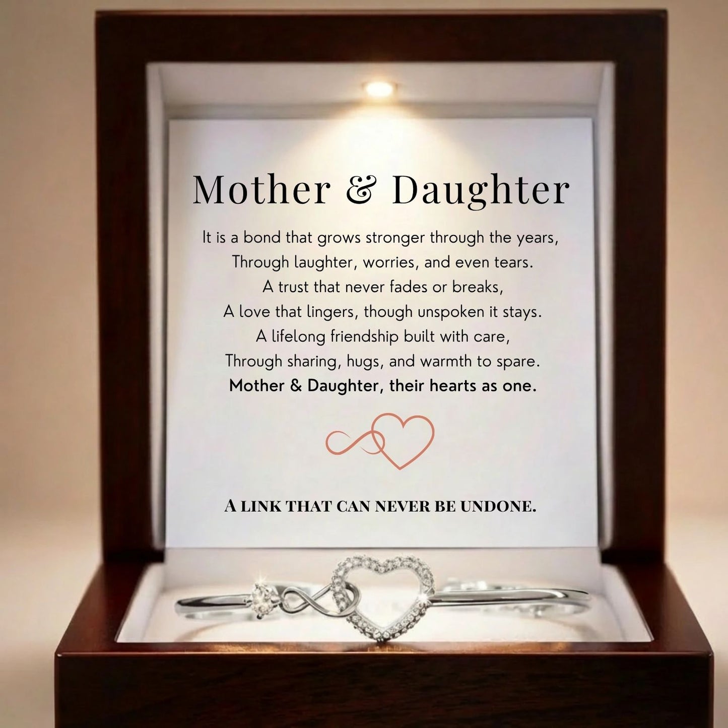 Mother & Daughter - Infinity Heart Bracelet V2