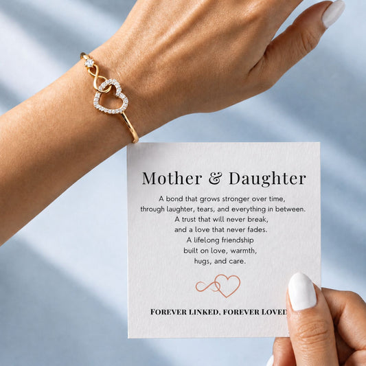 Mother & Daughter - Infinity Heart Bracelet - Hugs and Care