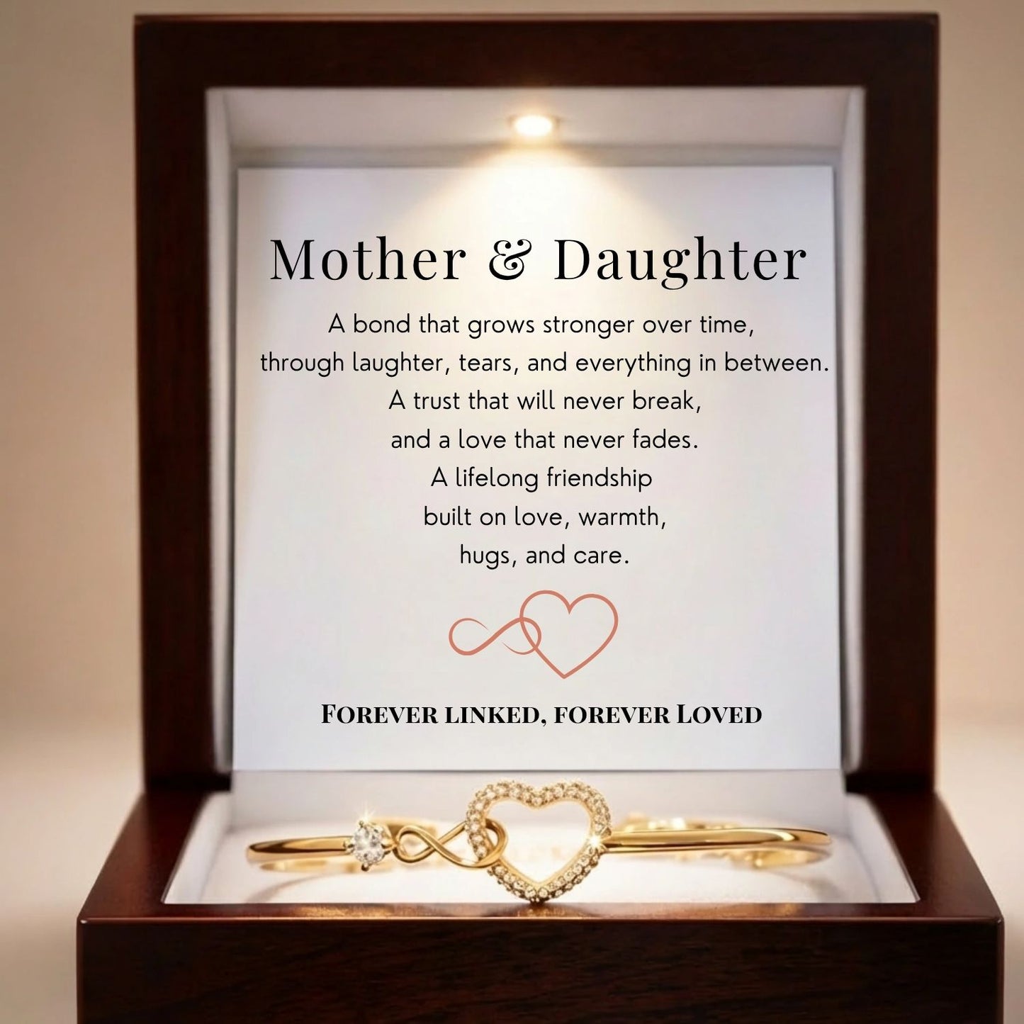 Mother & Daughter - Infinity Heart Bracelet V7