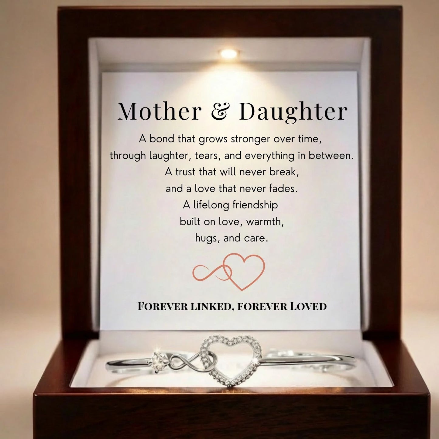 Mother & Daughter - Infinity Heart Bracelet V7