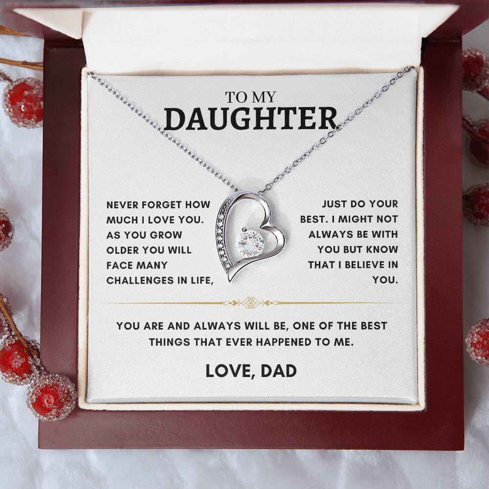 Daughter - Heart Necklace - Dad