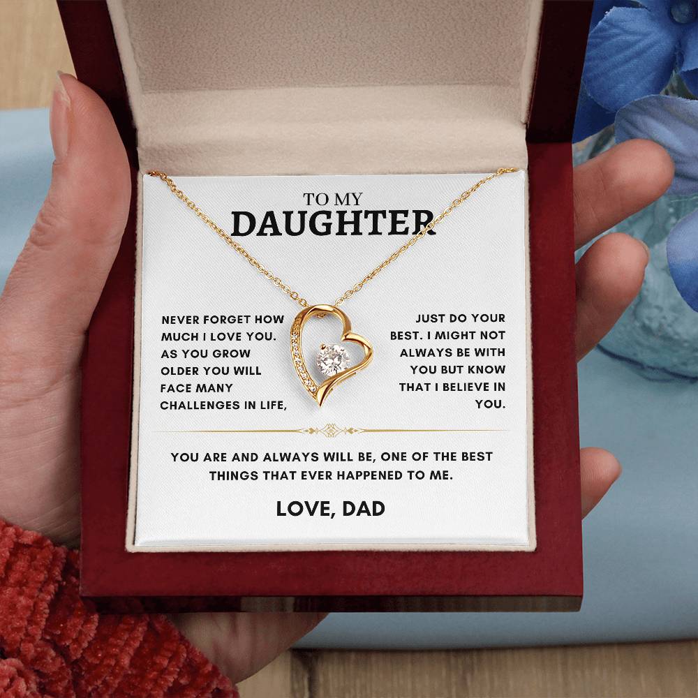 Daughter - Heart Necklace - Dad