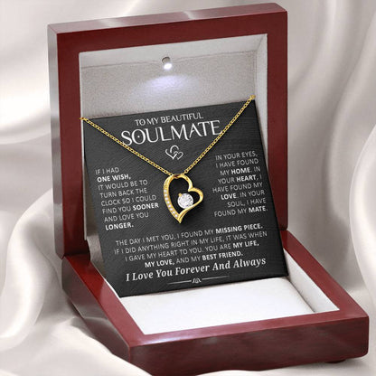 Gift for Soulmate "In Your Eyes I Have Found My Home" Necklace