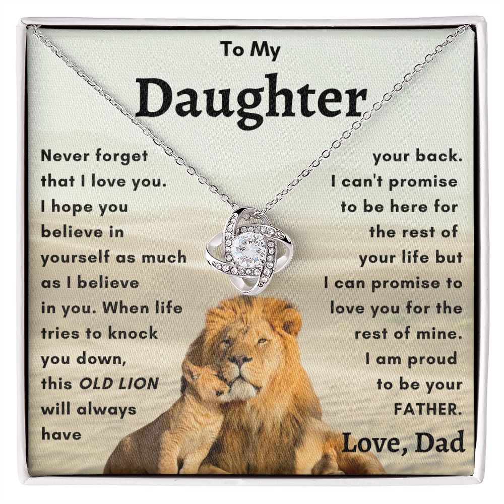 old lion necklace to my daughter