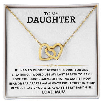 Daughter - Interlocking Hearts - Love Mum 11